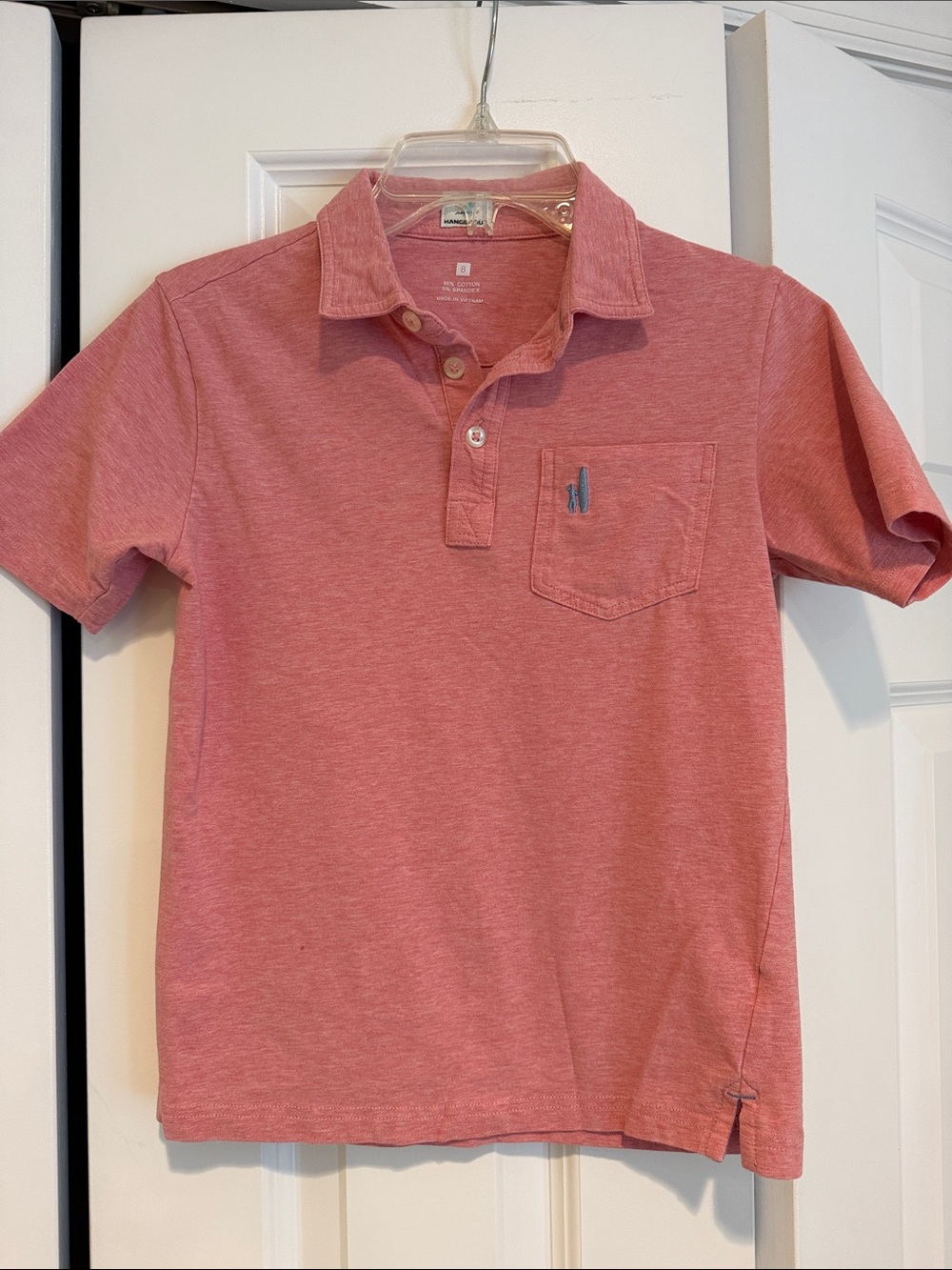 johnnie-O Boy’s Heathered Pink Polo with Chest Pocket
